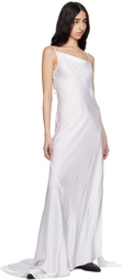 Ann Demeulemeester White Aaricia Long Bias Slip Maxi Dress