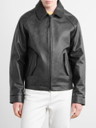 Golden Bear - The Dunbear Leather Bomber Jacket - Black