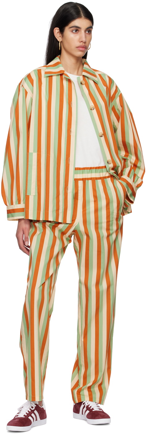 Caro Editions Orange Fleur Trousers