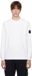 Stone Island White Crewneck Sweatshirt