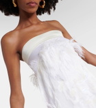 Taller Marmo Bridal Trapeze fringed jacquard gown