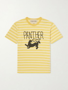 Valentino Garavani - Striped Printed Cotton-Jersey T-Shirt - Yellow