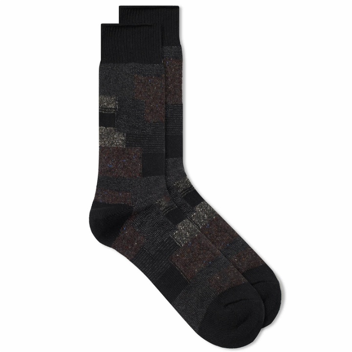 Photo: Anonymous Ism Patchwork Crew Sock in Black