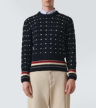 Thom Browne Cable-knit wool-blend sweater