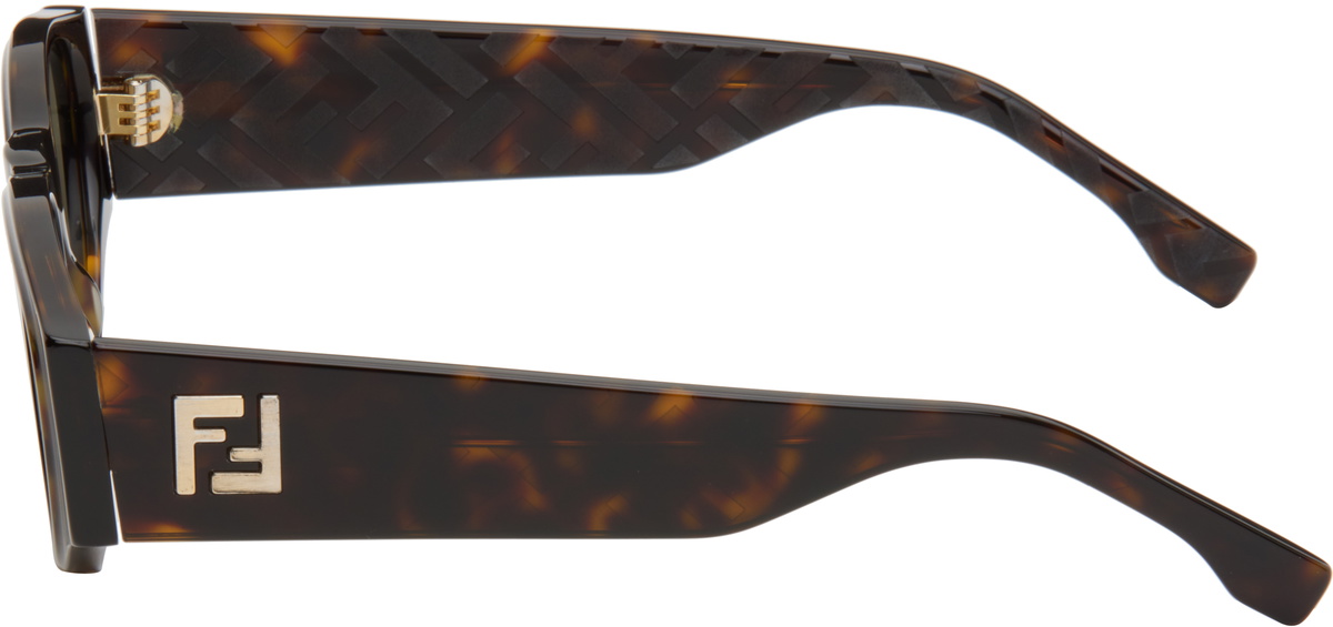 Fendi Brown FF Squared Sunglasses