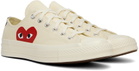 COMME des GARÇONS PLAY Off-White Converse Edition Chuck 70 Low Top Sneakers