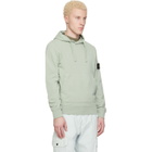 Stone Island Green 6100062 Organic Cotton Fleece Hoodie