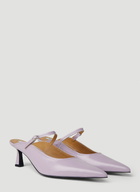 Reike Nen Pointed Mary Jane Kitten Heel Mules