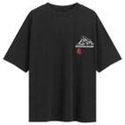 God Made Men's GM Logo Wrapped T-Shirt in Washed Black