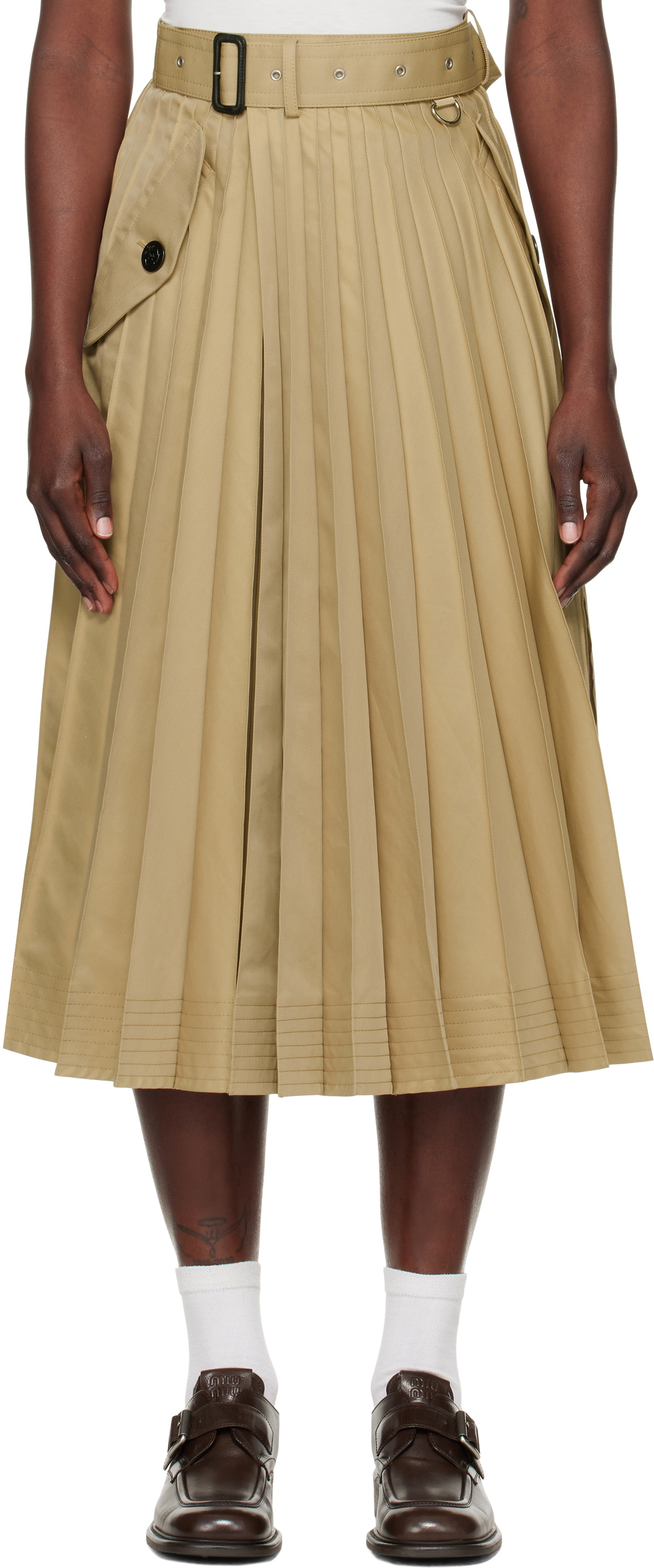 sacai Cotton Gabardine skirt