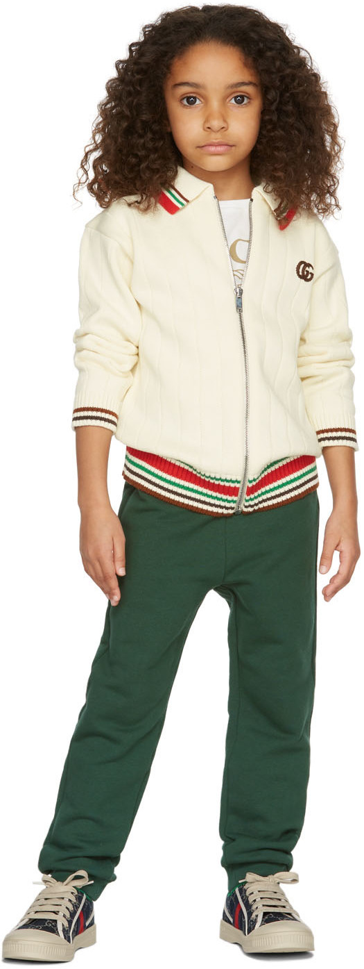 Gucci Kids Green Cotton Jogging Lounge Pants Gucci