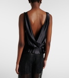 Nina Ricci Silk-blend satin top