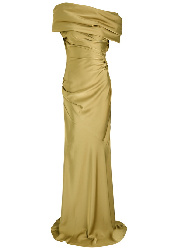 Photo: Entire Studios Viridia Satin Maxi Dress Ecru