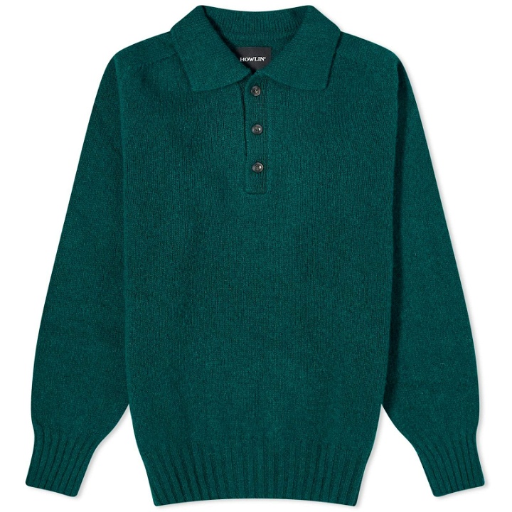 Photo: Howlin by Morrison Men's Howlin' Ghost Pressure Knit Polo Shirt in Forest