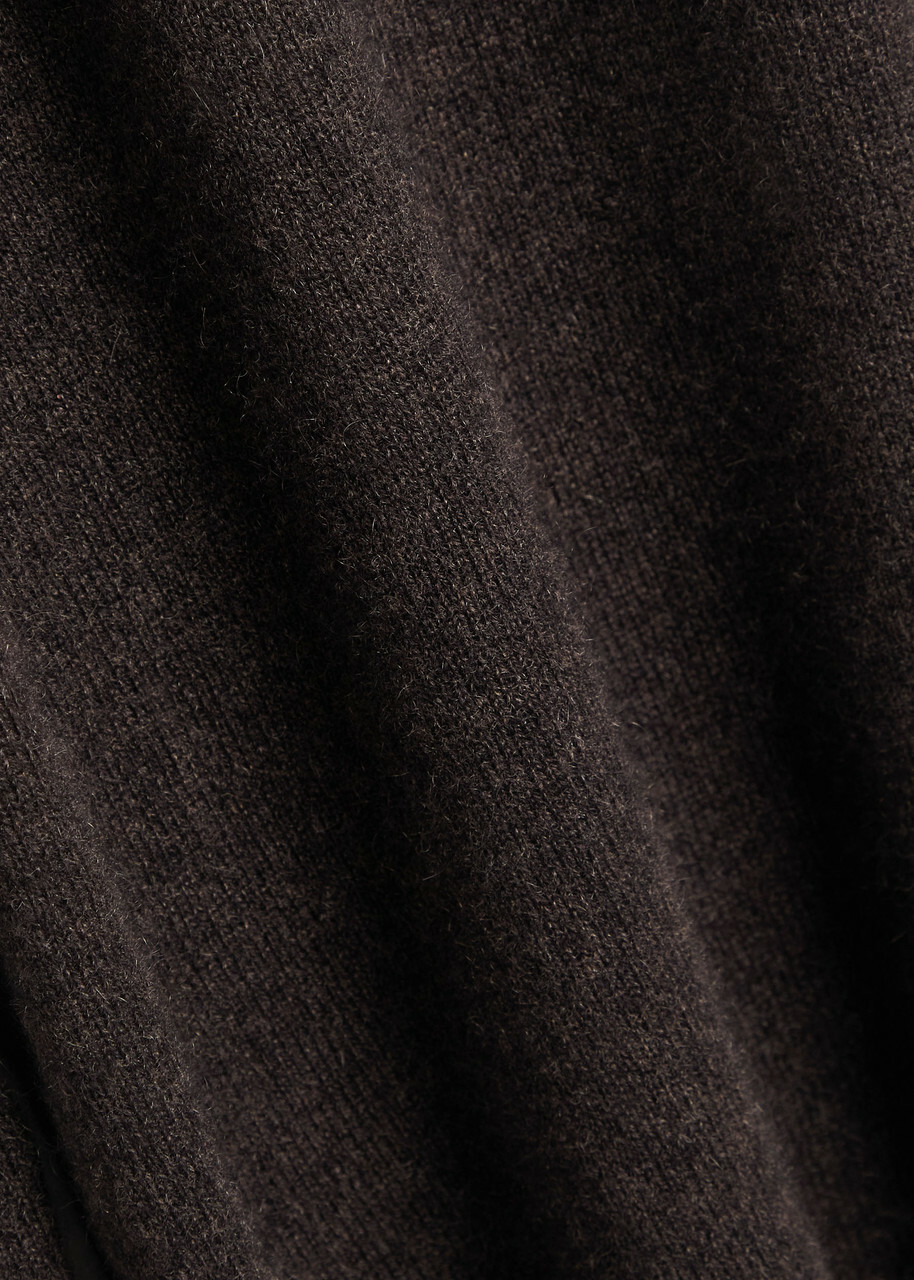 Reformation Jett Turtle-neck Cashmere top Dark Brown