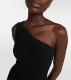 Hunza G One-shoulder seersucker minidress