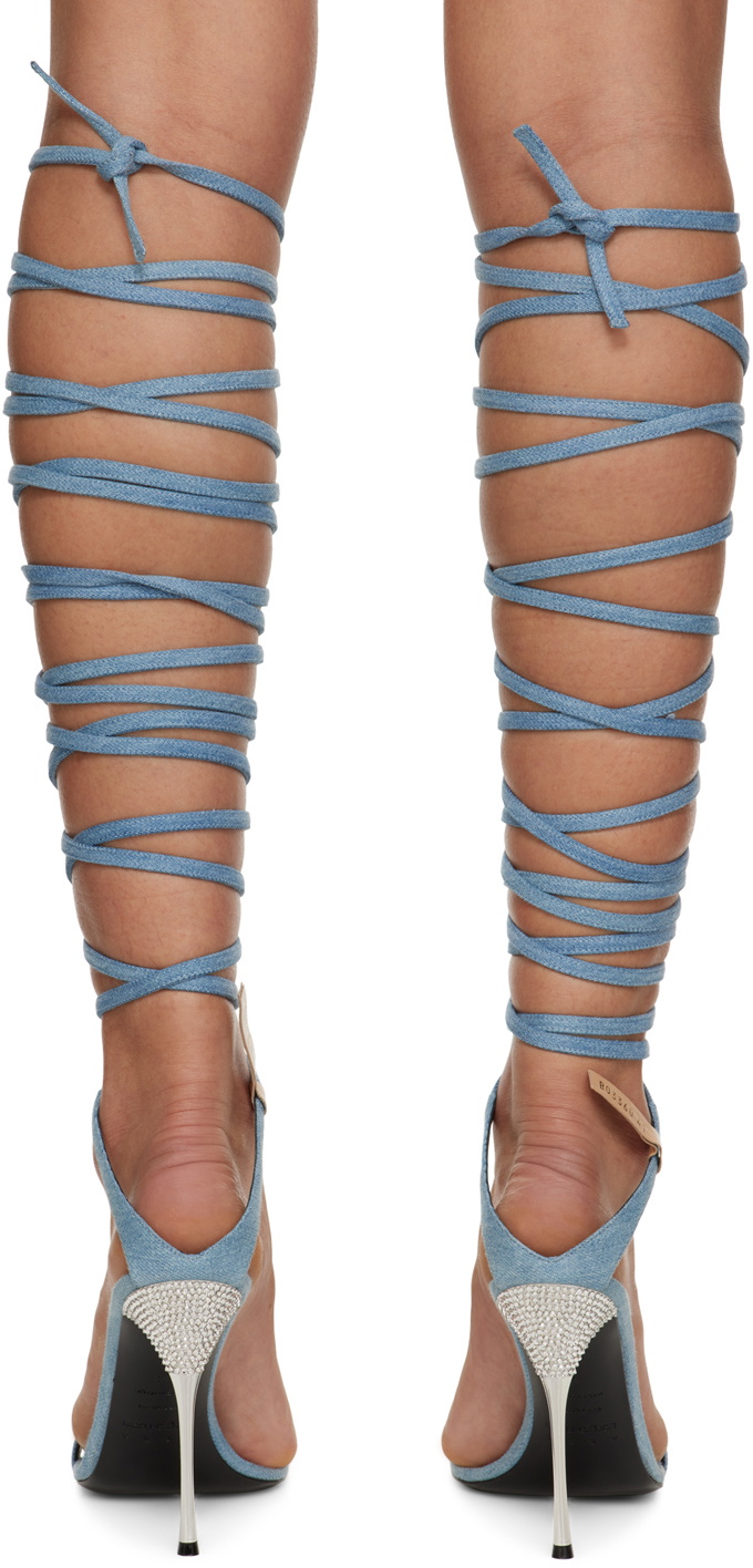AREA Blue Sergio Rossi Edition Heeled Sandals