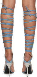 AREA Blue Sergio Rossi Edition Heeled Sandals