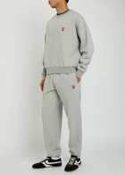 Cherry Los Angeles Western Athletic Logo Cotton-blend Sweatpants Grey