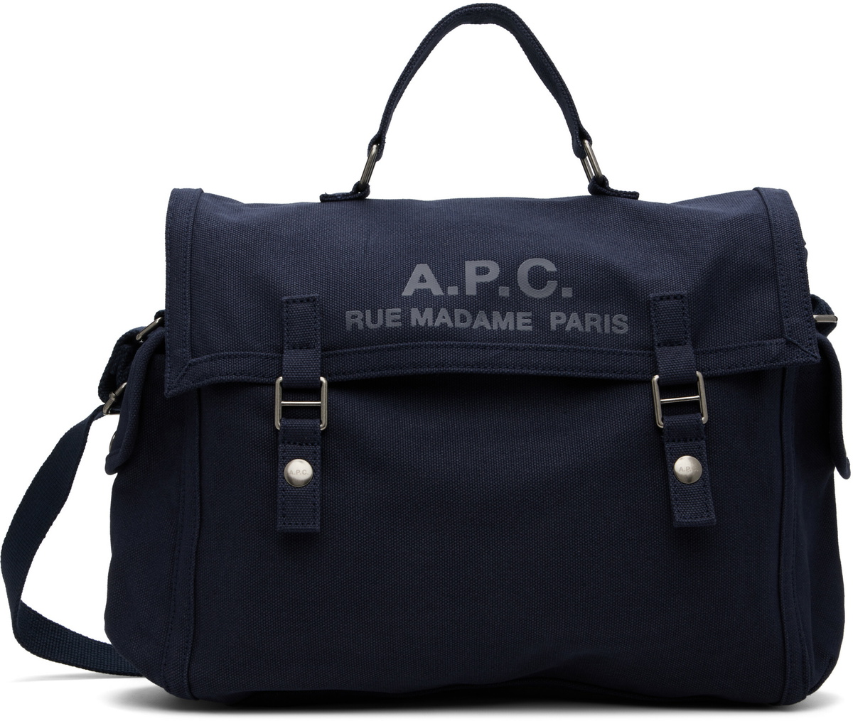 A.P.C. Navy 'Récupération' Messenger Bag