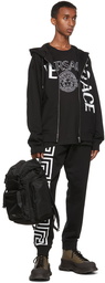 Versace Black Logo Zip-Up Hoodie