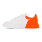 Alexander McQueen White and Orange Oversized Sneakers