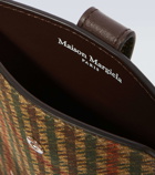 Maison Margiela - Tweed printed leather phone pouch