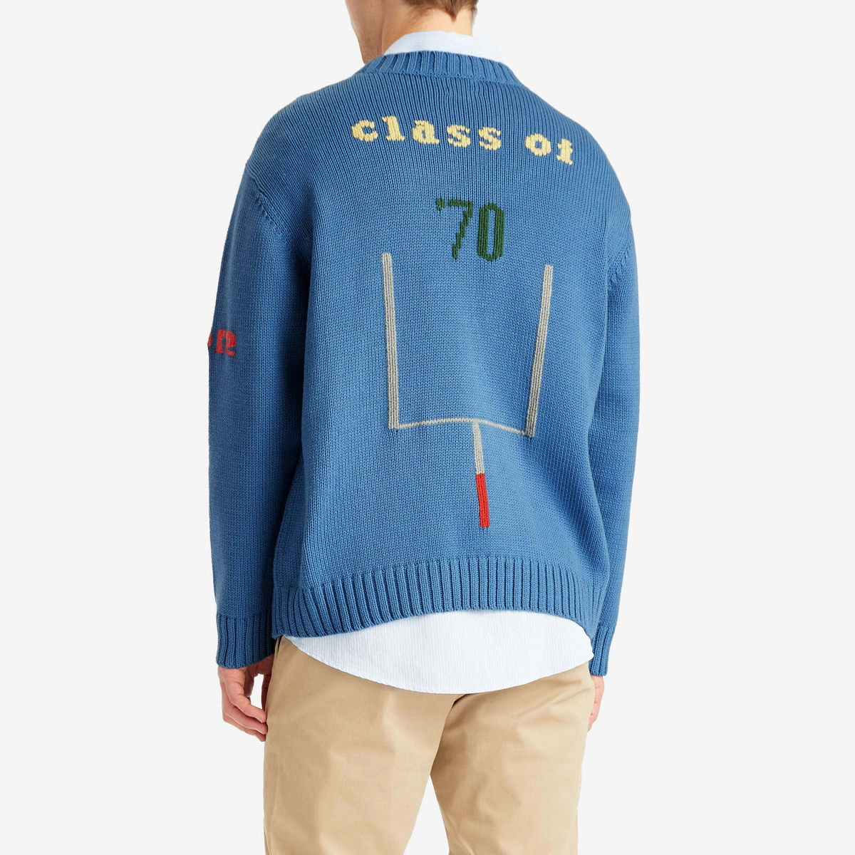 BODE Men's Spirit Sweater in Blue