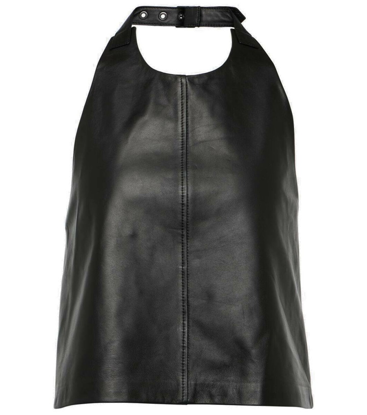 Photo: Wardrobe.NYC Halterneck leather top