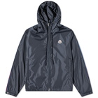 Moncler Men's Hattab Side Stripe Nylon Windbreaker in Navy