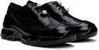 Simone Rocha Black Pearl Daisy Trek Sole Brogue Sneakers