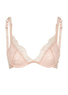Fleur OF England Signature Silk-blend Plunge bra Nude