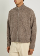 Picante Zip Through Alpaca-blend Jumper Brown