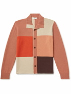 Mr P. - Colour-Block Cashmere and Virgin Wool-Blend Shirt - Red