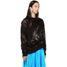 Givenchy Black Mohair Wave Sweater
