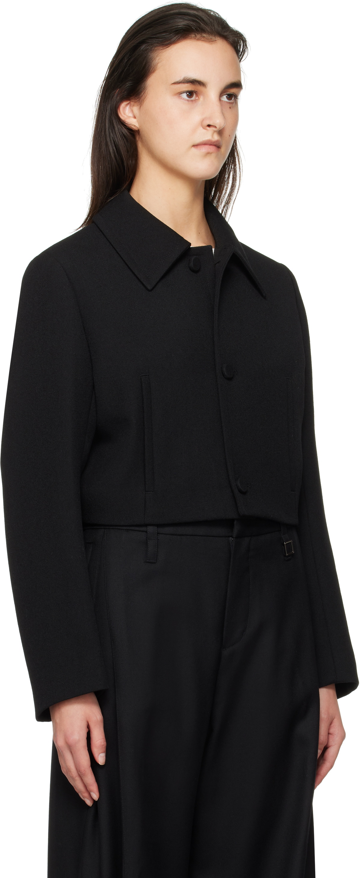 WOOYOUNGMI Black Wool Short Jacket