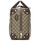 Gucci Beige GG Supreme Weekender Duffle Bag