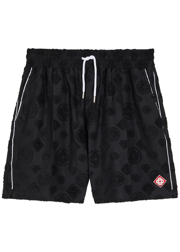 Photo: Casablanca Logo-monogrammed Terry Shorts Black