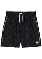 Casablanca Logo-monogrammed Terry Shorts Black