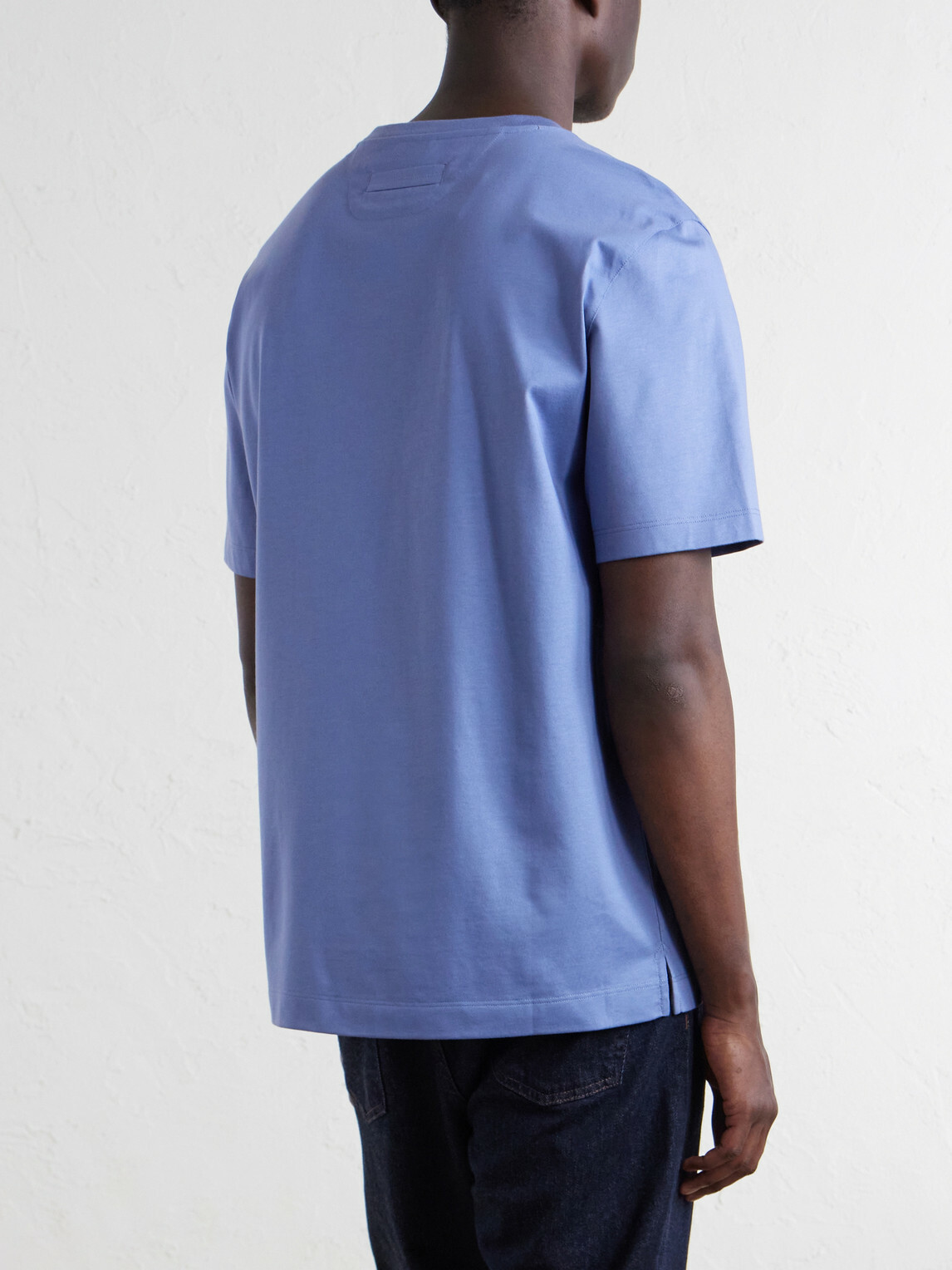 Zegna - Cotton-Jersey T-Shirt - Blue