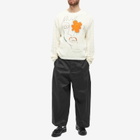 Andersson Bell Men's Flower Man Crew Sweatshirt in Ecru
