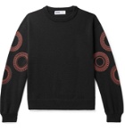 AFFIX - Oversized Printed Merino Wool-Blend Sweater - Black