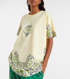 The Attico Bandana oversized cotton jersey T-shirt
