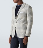 Kiton Prince Of Wales wool-blend blazer