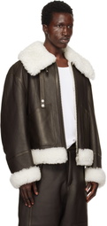 Moose Knuckles Brown MTD Pilot Shearling Jacket