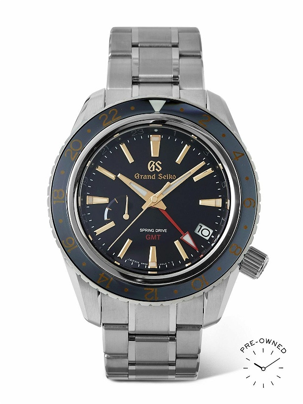 Photo: Grand Seiko - Pre-Owned 2021 Spring Drive GMT Automatic 44mm Titanium Watch, Ref. No. SBGE215