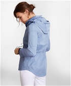 Brooks Brothers Women's Water-Repellent Raincoat | Light Blue