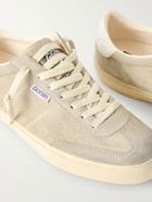 Golden Goose - Soul Star Leather-Trimmed Suede Sneakers - Brown