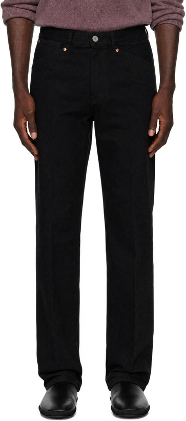 Photo: LEMAIRE Black Straight Leg Five Pocket Jeans