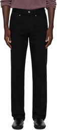 LEMAIRE Black Straight Leg Five Pocket Jeans